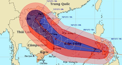 Премьер-министр приказал в экстренном порядке подготовиться к борьбе с тайфуном «Хайян» - ảnh 1